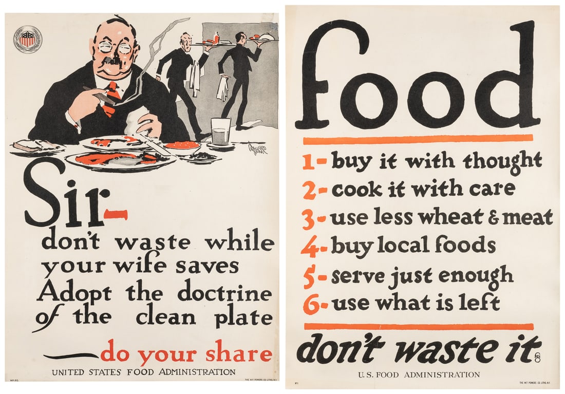 [WORLD WAR I]. Two war propaganda posters. Including: YOUNG... (1 of 3)