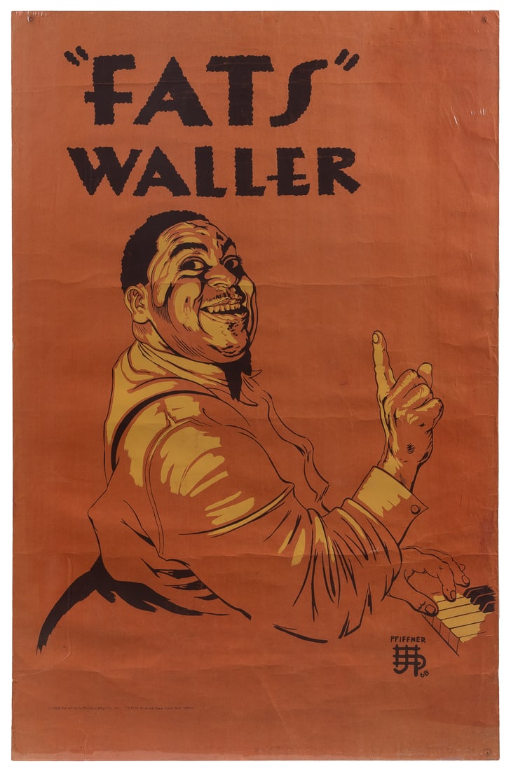 PFIFFNER. “Fats” Waller. 1968. New York: Personality Poster... (1 of 1)