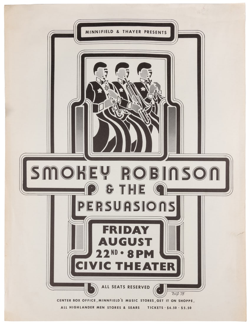 Smokey Robinson & The Persuasions / Civic Theater. 1975. Co... (1 of 1)