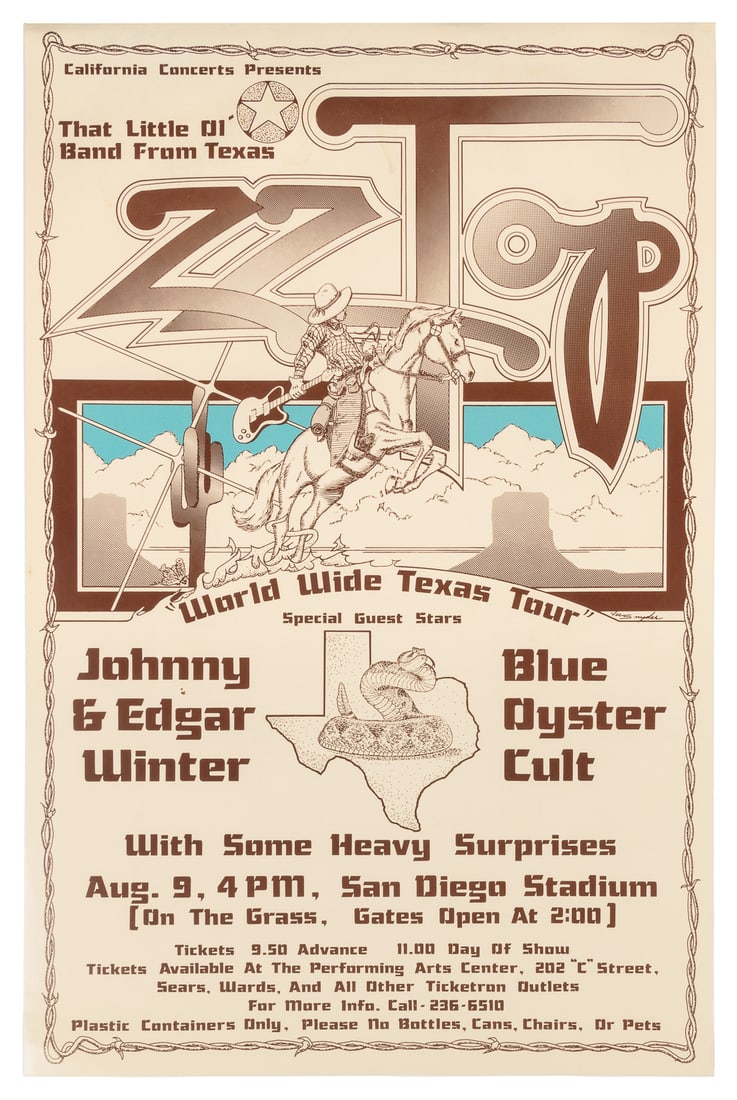 SNYDER, Vic. ZZ Top / Johnny & Edgar Winter / Blue Oyster C... (1 of 1)