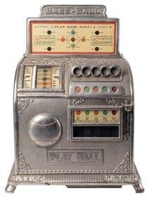 Caille Bros. 1 Cent Play Ball Baseball Countertop Trade Sti...