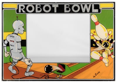 “Robot Bowl” Video Game Bezel. [San Jose: R & N Silkscreeni...