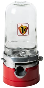 Acorn 1 Cent Tabletop Gumball Machine. Bullet-shaped globe ...