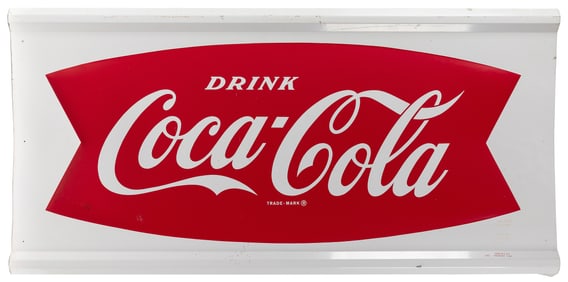 Coca-Cola Large “Fishtail” Tin Sign. [Atlanta: The Coca-Col...