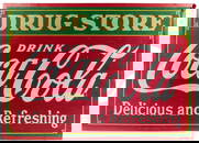 Coca-Cola Drug Store Large Double-Sided Porcelain Sign. Nas...