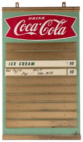 Coca-Cola “Drink Coca-Cola” Menu Board with 10 Slots for Sl...