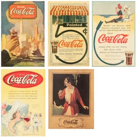 Binder of Early Coca-Cola Magazine Advertisements. Black bi...