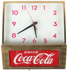 Coca-Cola Electric Lighted Wall Clock. [Atlanta: The Coca-C...