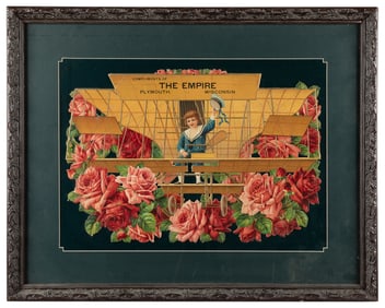 “The Empire” Die-Cut, Embossed Large Trade Card Featuring a...