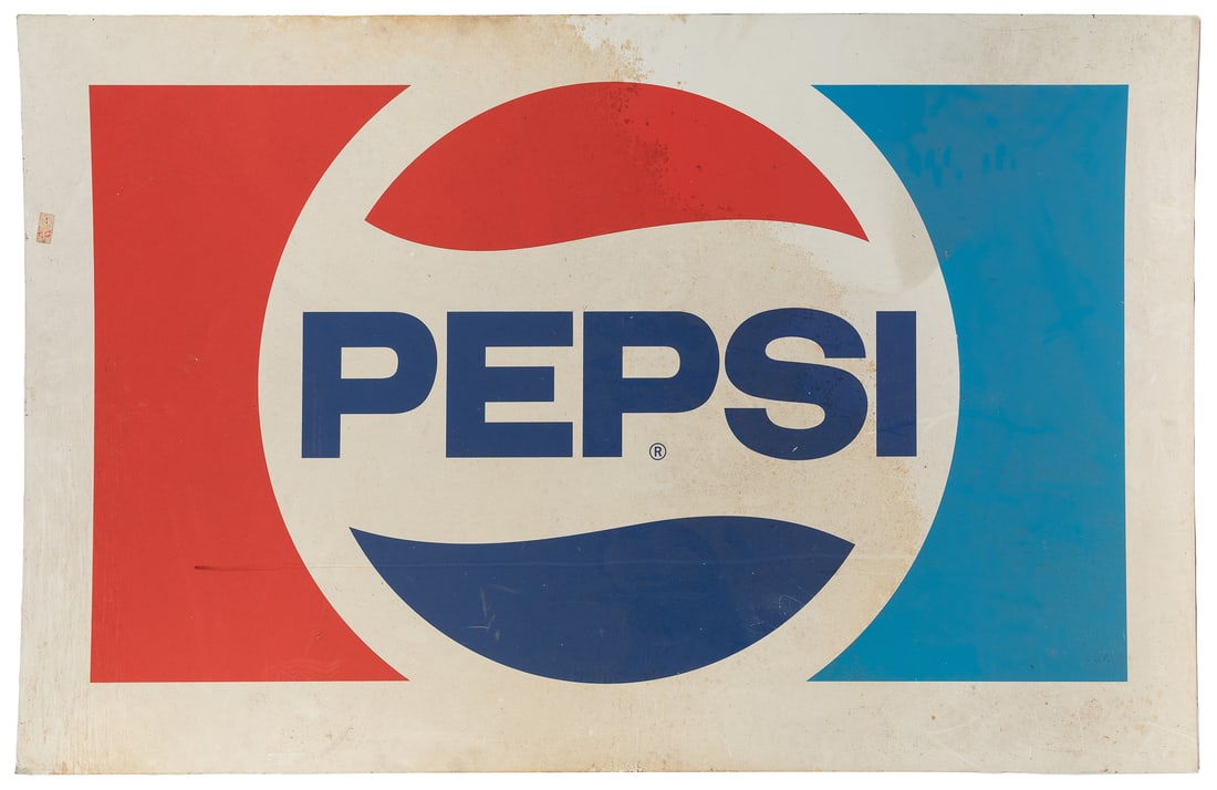 Pepsi’s Got a Lot to Give Sign. Circa 1970. Large double-si... (1 of 2)