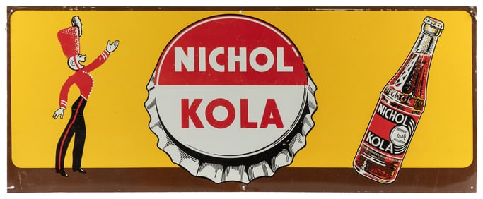 Nichol Kola Tin Sign. Single-sided tin horizontal sign. 11 ...