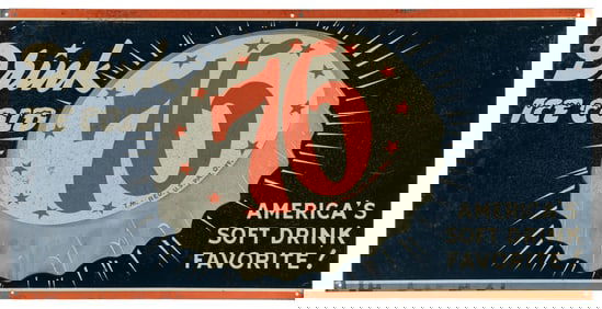 76 Soda Tin Sign, “Drink Ice Cold 76 / America’s Soft Drink...