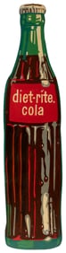 Diet-Rite Cola Hand-Painted Die-Cut Wooden Sign. Hand-paint...