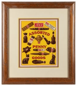A No. 1 Chocolate Candy “Assorted Penny Goods” Window Card....