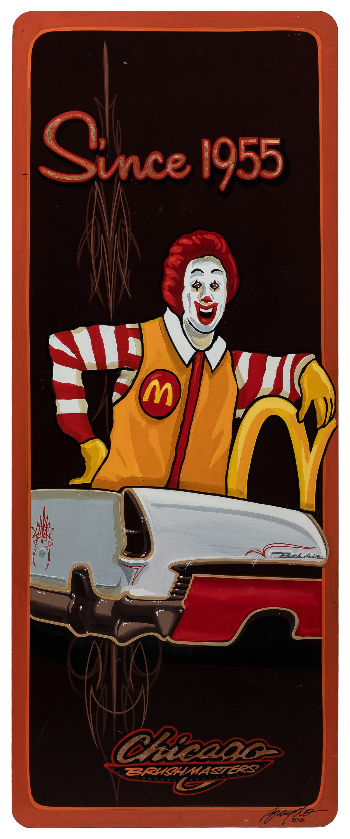 [BRANDO, Jim]. Hand-Painted and Signed McDonald’s Sign. Chi... (1 of 2)