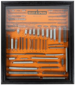 Select-A-Spring Hardware Store Display. Orange cardstock di...