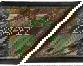 Stained Glass “Chapel” Window. [Ca. 19th - 20th centuries]....