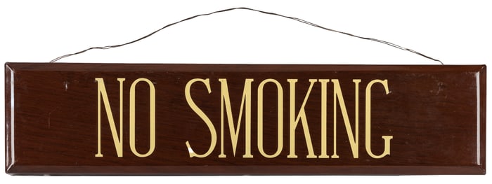 Pair of Vintage Texaco Gas Station “No Smoking” Porcelain S...