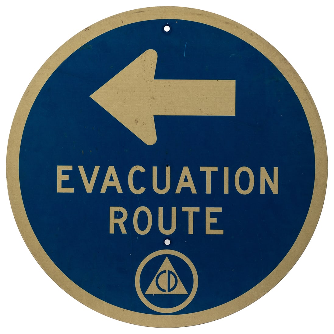 Civil Defense Evacuation Route Circular Sign. [Ca. 1960s-70... (1 of 1)