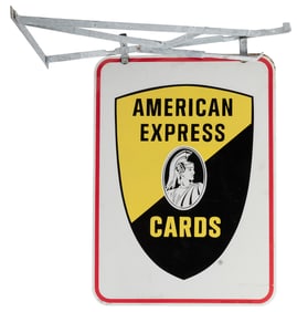 American Express Cards Large Hanging Double-Sided Metal Sig...