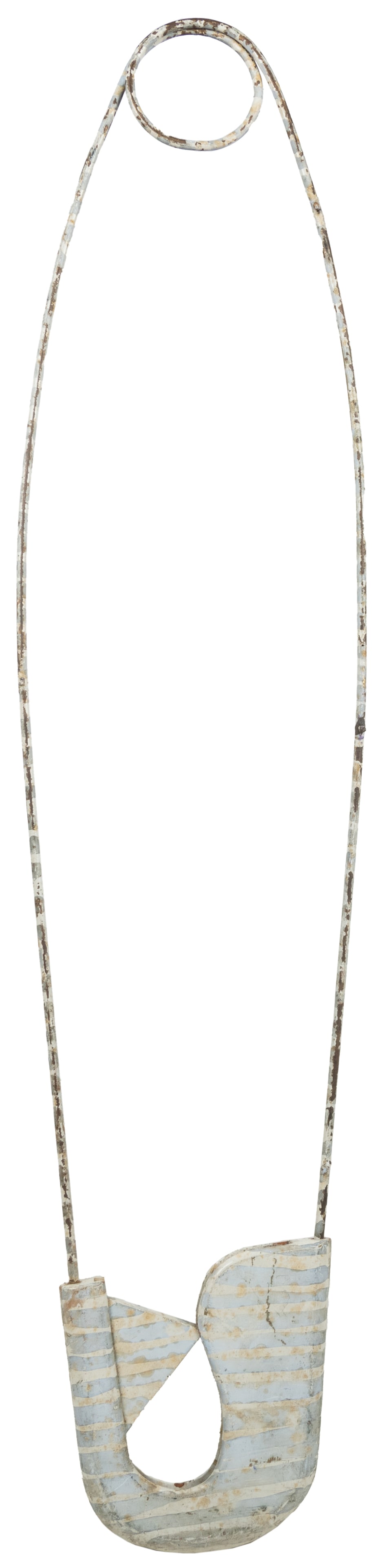 Oversize Safety Pin Trade Sign. Painted cast iron and wood,... (1 of 1)