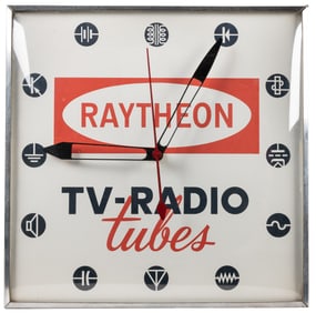 Raytheon TV-Radio Tubes Clock. New Rochelle, NY: Pam Clock ...