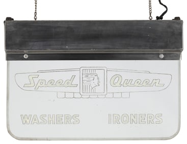 Speed Queen Washers Ironers Illuminated Sign. Cincinnati: T...