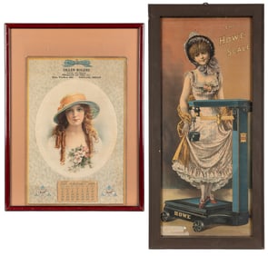 Howe Scale Advertising Poster and an Advertising Calendar. ...