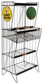 Folding Sales Display Stand for Sylvania Light Bulbs. [Ellw...