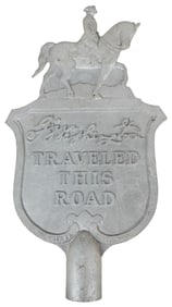 G. Washington Traveled This Road Zinc Sign with Double-Side...