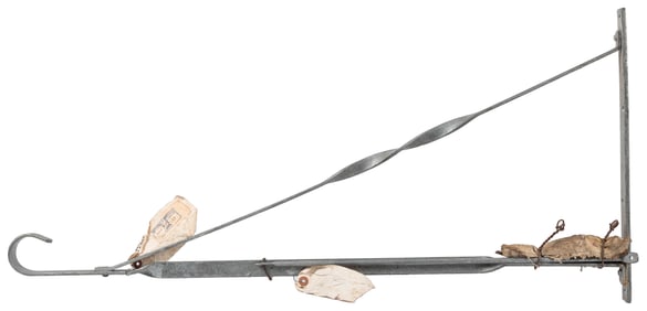 Group of 3 Vintage Metal Hanging Sign Brackets. [Ca. 20th c...