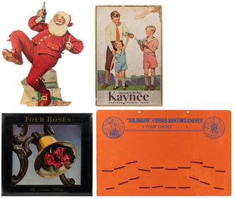 Group of 3 Cardboard and 1 Tin-Fronted Standees. [V.p., Ca....