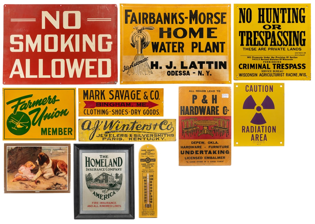 Group of 11 Assorted Metal, or Paper Signs or Prints, Inclu... (1 of 12)