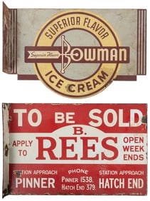 Pair of Double-Sided Flange Signs, including: “Bowman Super...