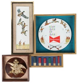 Pair of Matching Budweiser Multi-”Framed” Plastic Signs, On...