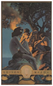 [PARRISH, Maxfield, artist]. Edison Mazda / Primitive Man. ...