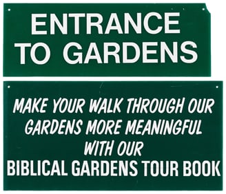 [WISCONSIN DELLS] Pair of Plastic Signs for the “Biblical G...