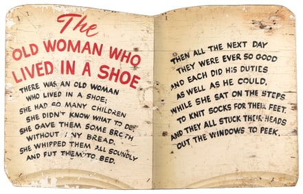 [WISCONSIN DELLS]. “The Old Woman Who Lived in a Shoe…” Han...