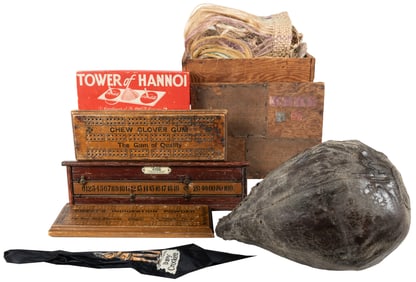 Group of 6 Toys, Games, or Sports-Related Items. [V.p., ca....