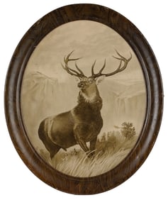 Hartford Fire Insurance Tin Sign, “The Monarch of the Glen”...