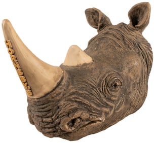 Hornsby’s Hard Cider Rhino Head Wall Mount. Hard foam rhino...