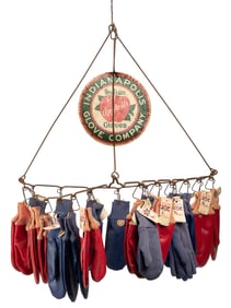 Indianapolis Glove Co. Hanging Glove Display. Indianapolis,...