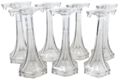 Group of 7 Glass Country Store Shelf Risers. Seven thick, c...