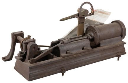 [PATENT MODEL]. Cast Iron and Brass Model of a Box-Bed Stea...