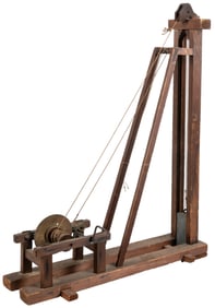 [HAND-BUILT MACHINE MODEL]. Wooden Model for a “Pile-Driver...