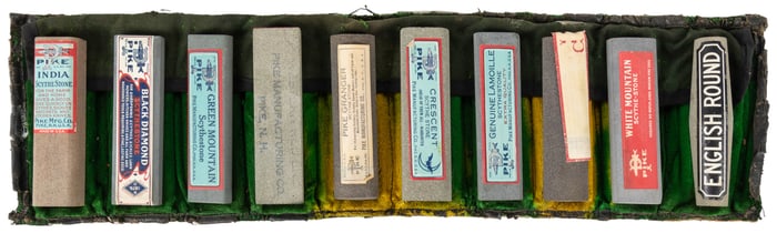 Salesman’s Sample Pike Scythe-Stones. Pike, NH: Pike Manufa...