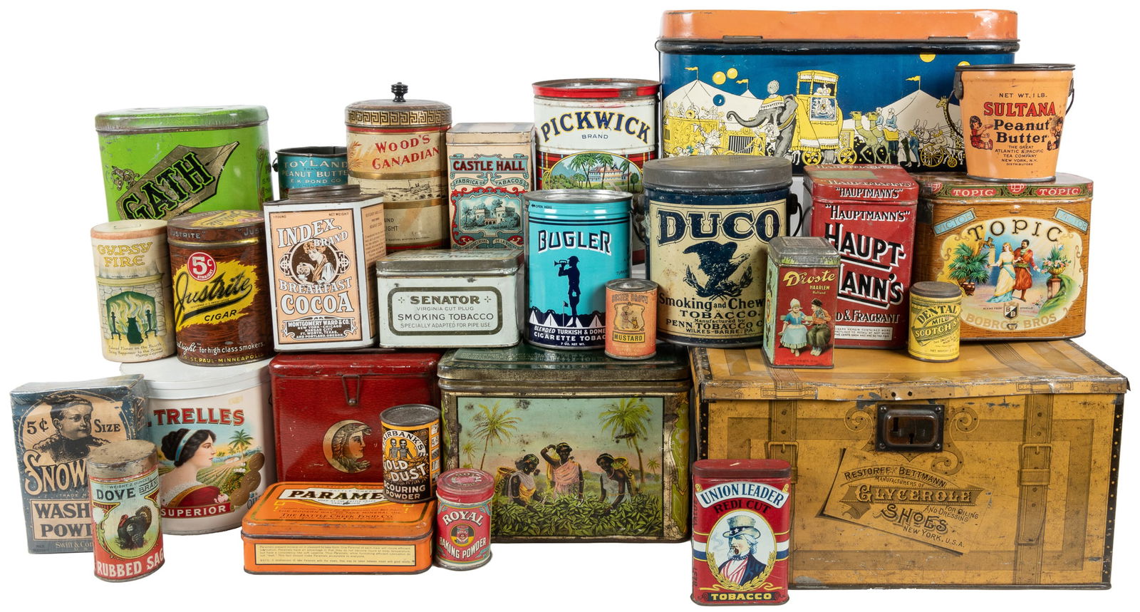 Large Lot of Advertising Tins and Packages. Approximately 3... (1 of 1)