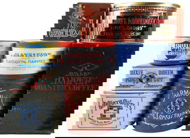 Group of 8 Advertising Tins. Includes Red J Chewing Tobacco...