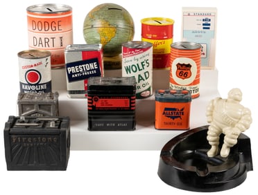 Group of 12 Automotive Tin Savings Banks. Early-mid 20th ce...