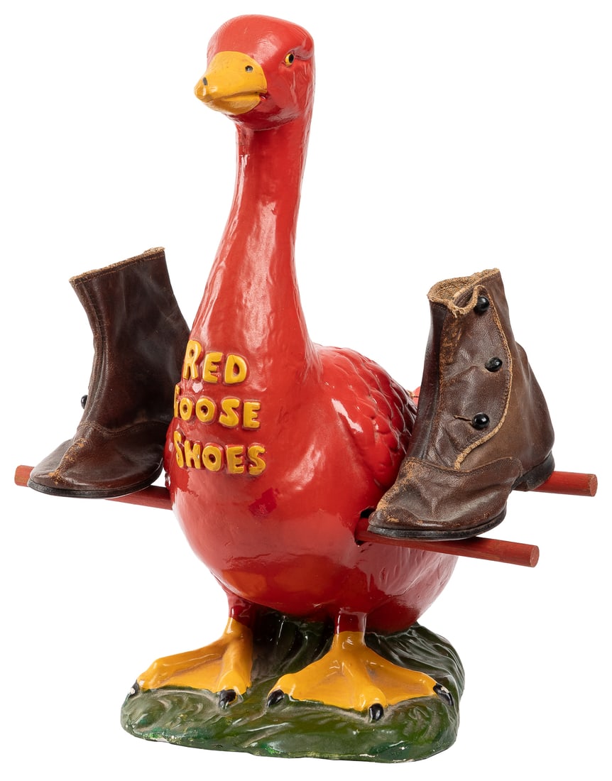 Red Goose Shoes Chalkware Store Display, with Shoes. Figura... (1 of 3)